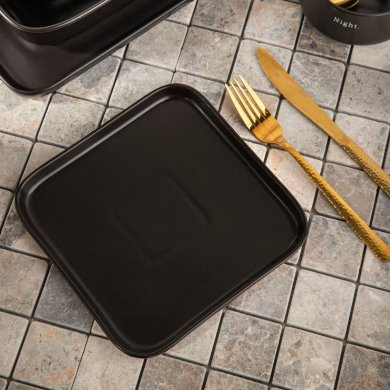 Десертна тарілка Homla TOSAL 19 см Чорний - 5 Десертна тарілка Homla TOSAL 19 см Чорний 232431 фото - 5