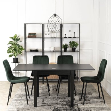 Раскладной обеденный стол Mebel Elit MAX Черный W.MAX/CZ/S фото - 8