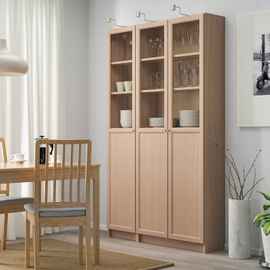 IKEA Вітрина BILLY/OXBERG (ИКЕА БИЛЛИ/ОКСБЕРГ) 39281787 фото - 7
