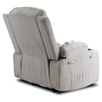 Крісло м'яке розкладне масажне з реклайнером Mebel Elit BOX Velvet Сірий ME.BOX2/P/SZTR/FW фото - 7