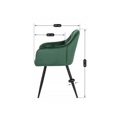 Обідній стілець Mebel Elit MEGAN Зелений - 6 Обідній стілець Mebel Elit MEGAN Зелений ME.MEGAN/Z/V/K фото - 6