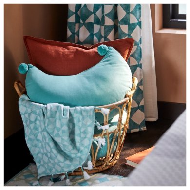 IKEA Декоративна подушка GOKVALLA 34х45 см Блакитний (ИКЕА ГОКВАЛЛА) 40592458 фото - 4