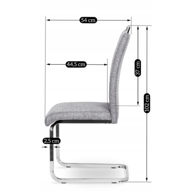 Обеденный стул Mebel Elit LOCA 2 Серый - 6 Обеденный стул Mebel Elit LOCA 2 Серый ME.LOCA2/P/CH/T/K фото - 6