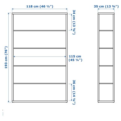 IKEA Стеллаж FJALKINGE (ИКЕА FJÄLKINGE) 60221683 фото - 11