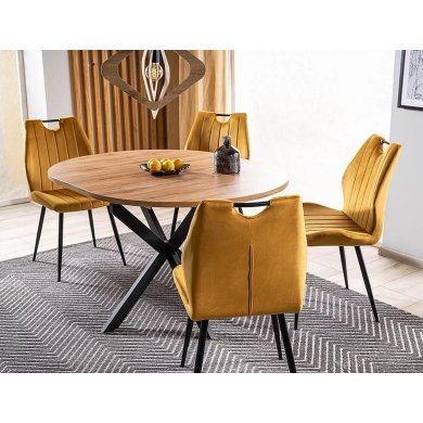 Обеденный стул Signal ARCO Welur Карри ARCOVCCU фото - 12