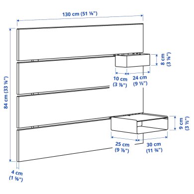 IKEA Изголовье кровати NORDLI (ИКЕА НОРДЛИ) 90372798 фото - 6
