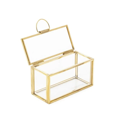 Шкатулка для украшений Homla GRAZIA 9x4x5 см | Прозрачный / Золотой - 3 Шкатулка для украшений Homla GRAZIA 9x4x5 см | Прозрачный / Золотой 215426 фото - 3