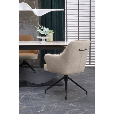 Обідній стілець поворотний Halmar K527 Бежевий - 13 Обідній стілець поворотний Halmar K527 Бежевий V-CH-K/527-KR-BRĄZOWY фото - 13