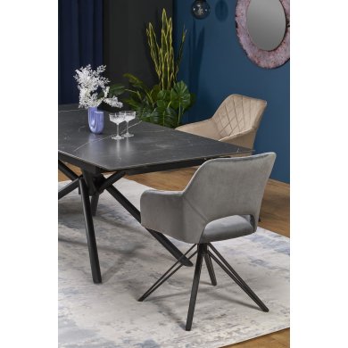 Обідній стілець поворотний Halmar K535 Попелястий V-CH-K/535-KR-POPIELATY фото - 11