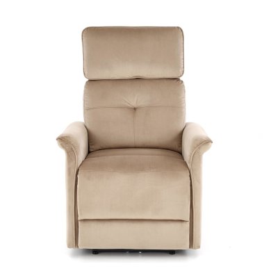 Кресло мягкое раскладное с реклайнером Halmar SEMIR Welur Бежевый V-CH-SEMIR-FOT-BEŻOWY фото - 3