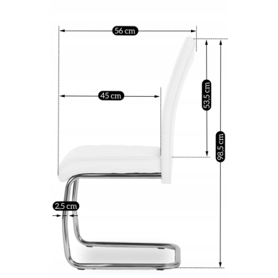 Обеденный стул Mebel Elit EDER Белый ME.EDER/B/CH/E/K фото - 3