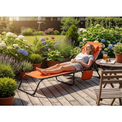 Складной шезлонг Garden Line LEZ2784 Коричневый LEZ2784 фото - 5