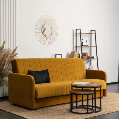 Розкладний диван Mebel Elit PORTO Гірчичний - 4 Розкладний диван Mebel Elit PORTO Гірчичний PPHUE.PIEER/KRONOS1/WER фото - 4