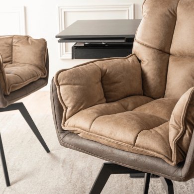 Обеденный стул поворотный Mebel Elit ISLA Welur Коричневый ME.ISLA/BR/T/CAP/V/CZ/K фото - 7