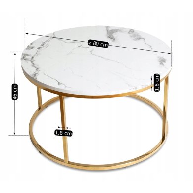 Журнальный стол Mebel Elit CLIFF MAX Marmur Белый ME.MAXCLIFF/M/ZL/L фото - 8