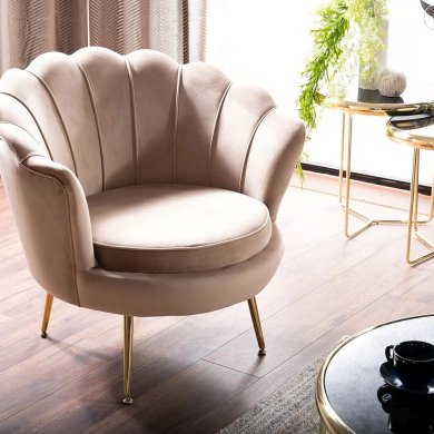Крісло м'яке Signal CAMELLIA Velvet Бежевий CAMELLIAV1BEZL фото - 6