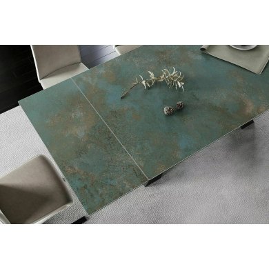Раскладной обеденный стол Signal SALVADORE Ceramic Бирюзовый SALVADORETUC160 фото - 6