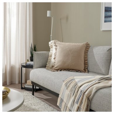IKEA Декоративна наволочка AKERNEJLIKA 50х50 см Бежевий (ИКЕА Акернейлика) 50577202 фото - 10