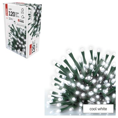 Новогодняя гирлянда Chomik 120 LED 12 м Холодный-белый EMO95706