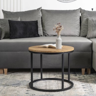 Журнальний стіл Mebel Elit LELLA Дуб золотий - 7 Журнальний стіл Mebel Elit LELLA Дуб золотий ME.LELLA/DZ/CZ/L фото - 7