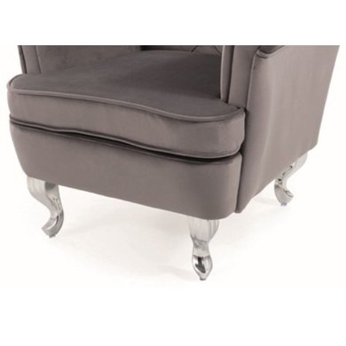 Дитяче крісло Signal Lili Velvet | Сірий / Сріблястий (Bluvel 14) LILIVSZS-P фото - 3
