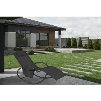 Шезлонг-качалка Garden Line LEZ1588 Черный LEZ1588 фото - 3