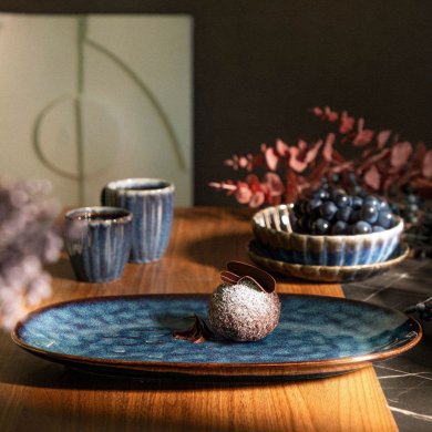 Сервировочное блюдо Homla CASPER 40х24x3,5 см Темно-синий - 5 Сервировочное блюдо Homla CASPER 40х24x3,5 см Темно-синий 222270 фото - 5