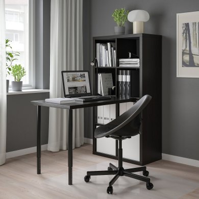 IKEA Стеллаж с столом KALLAX/LINNMON Коричневый (ИКЕА КАЛЛАКС/ЛИННМОН) 49481700 фото - 2