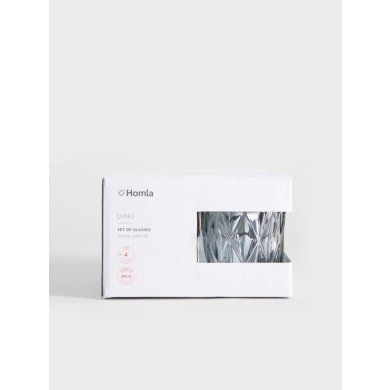 Набор стаканов Homla LUNO 280 мл 4 шт Прозрачный 239821 фото - 4