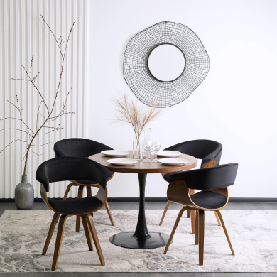 Обеденный стул Mebel Elit OHIO Welur 2 Черный - 5 Обеденный стул Mebel Elit OHIO Welur 2 Черный ME.OHIO2/CZ/DG/V/K фото - 5