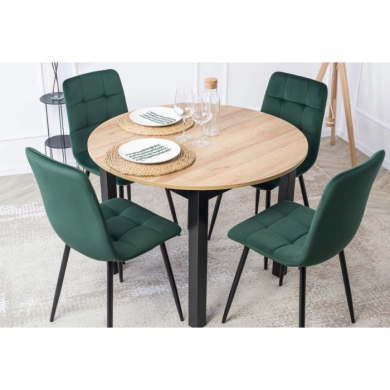 Обеденный комплект мебели Mebel Elit HARRY PERU | Дуб ривьера / Черный / Зеленый - 3 Обеденный комплект мебели Mebel Elit HARRY PERU | Дуб ривьера / Черный / Зеленый HARRY/DR/CZ/S/PERU/Z/V/Z4/K фото - 3