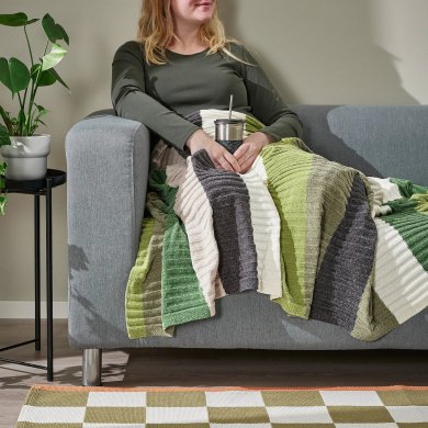 IKEA Плед FJALLTRIFT 130x170 см Різнокольоровий (ИКЕА ФЬЯЛЛТРИФТ) 10554207 фото - 2