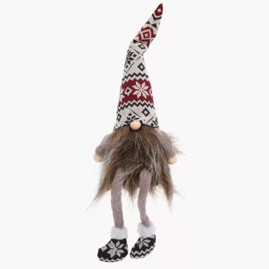 Гном Duka Nisse 38 см | Коричневый / Красный 1219490 фото - 2