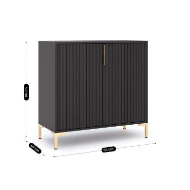 Комод Mebel Elit TORELLO 2 Чорний - 5 Комод Mebel Elit TORELLO 2 Чорний W.FLINN/FL06/CZ/CZMAT/ZL/KOM2D фото - 5