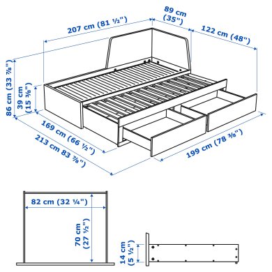 IKEA Кровать FLEKKE (ИКЕА ФЛЕККЕ) 00320134 фото - 7