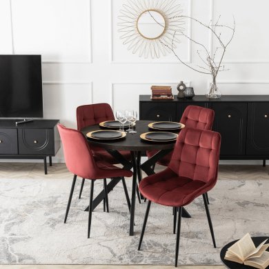 Обеденный стул Mebel Elit CHRIS Welur Бордовый ME.CHRIS/BOR/CZ/V/K фото - 5