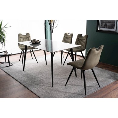 Обеденный стул Signal Orfe Velvet Оливковый ORFEVCOL фото - 4