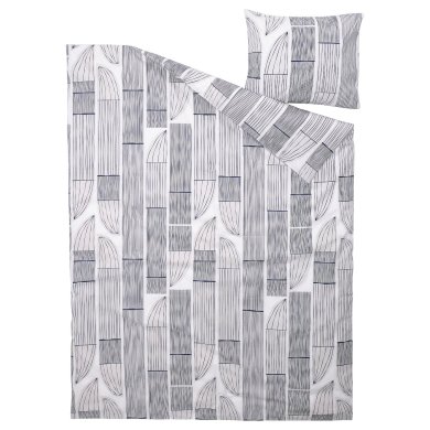 IKEA Комплект постельного белья BERGKORSORT 150х200 см Принт (ИКЕА БЕРГКОРСОРТ) 90570270 фото - 3
