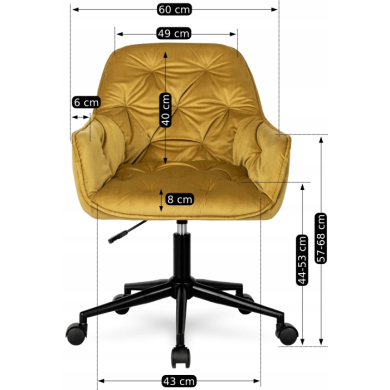 Офісне крісло Mebel Elit MILAN 2 Гірчичний - 2 Офісне крісло Mebel Elit MILAN 2 Гірчичний ME.MILAN2/ZO/V/FO фото - 2