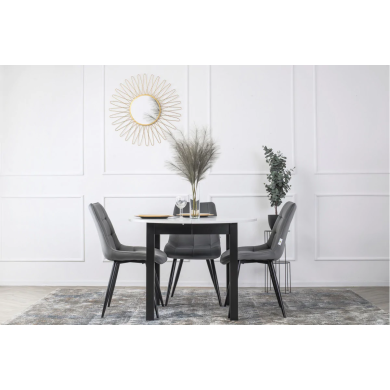 Обідній комплект меблів Mebel Elit HARRY RIO | Білий / Чорний / Сірий HARRY/B/CZ/S/RIO/P/V/Z4/K фото - 15