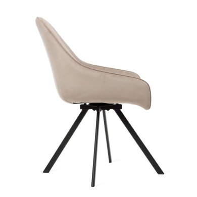 Обідній стілець поворотний Homla LAURENT Welur Бежевий 213726 фото - 3