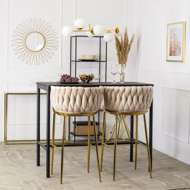 Барный стул Mebel Elit FLORES 2 Кремовый - 6 Барный стул Mebel Elit FLORES 2 Кремовый ME.FLORES2/KR/ZL/V/H фото - 6