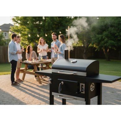 Угольный гриль с чугунной решеткой Garden Line INFERNO Черный BBQ5214 фото - 11