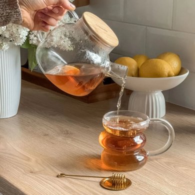 Кружка Homla BUBBLY 400 мл Прозорий - 4 Кружка Homla BUBBLY 400 мл Прозорий 227401 фото - 4