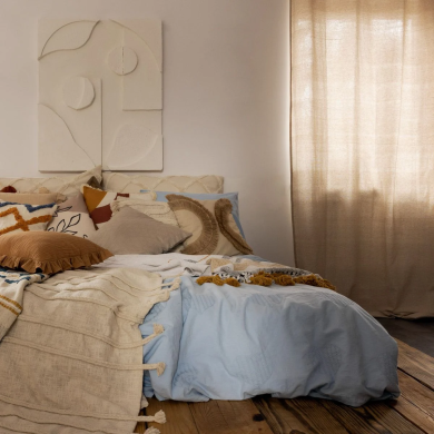 Комплект постельного белья Homla EMILLE PREMIUM 160x200 см Голубой 213554 фото - 6