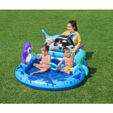 Надувной детский бассейн Bestway 53156 POLAR PALS 134х131х73 см Принт BES53156 фото - 8