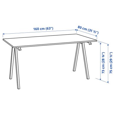 IKEA Письмовий стіл TROTTEN Білий (ИКЕА ТРОТТЕН) 39429562 фото - 3