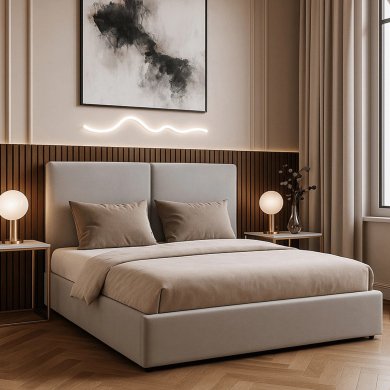 Кровать Mebel Elit MARSYLIA Welur 140x200 см Серый ME.MARSYLIA/140/P/V/LOZZPOJ