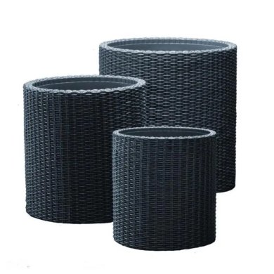 Комплект кашпо Keter Cylinder Planters 3 шт Антрацит 230217