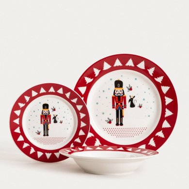 Набір тарілок Homla NUTCRACKER 12 шт Принт 242139